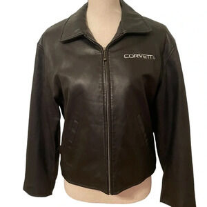 Vintage Black Leather Corvette Jacket Burk’s Bay Small Buttery Soft Coat